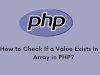 How to Check If a Value Exists in an Array in PHP?