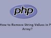 How to Remove String Values in PHP Array?