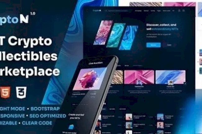 CryptoN v1.0 – NFT Collectibles Marketplace HTML Template Free