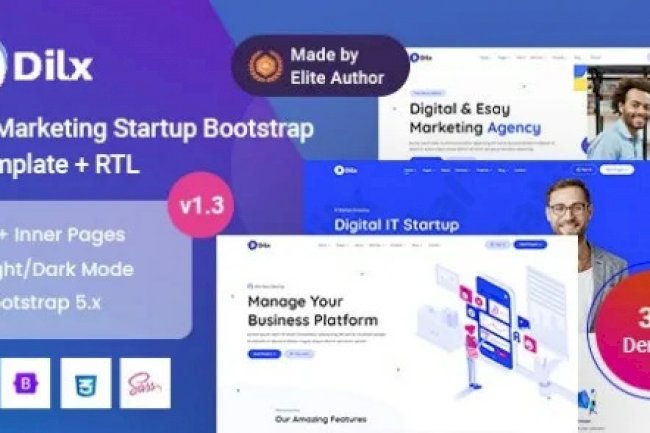 Dilx v1.0 – Technology & SEO Marketing Services HTML Template Free