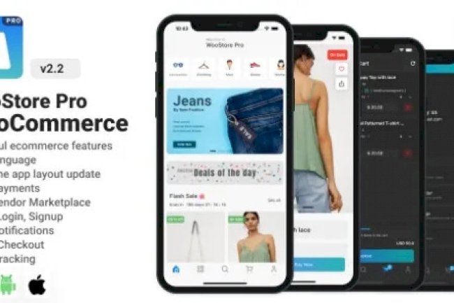 WooStore Pro WooCommerce v2.2.0 – Full Flutter E-commerce ( Multi vendor ) App Source