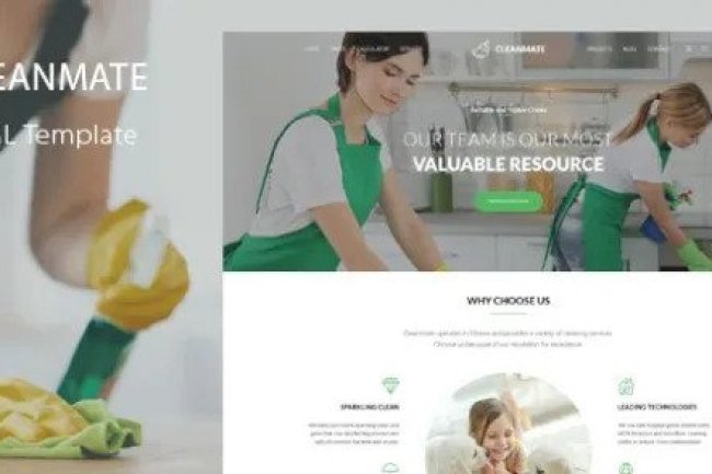 CleanMate v1.0 – Cleaning Template HTML Free