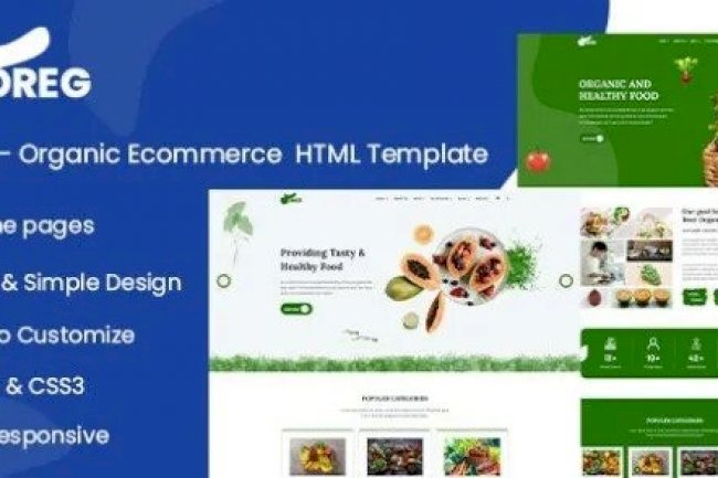 Oreg v1.0 – Organic Shop HTML Template Free