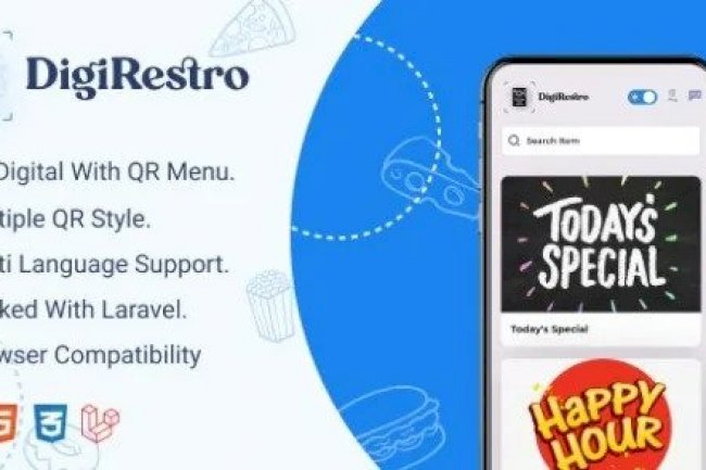 DigiRestro v1.0 – Single Owner Multiple Restaurant QR Menu Generator PHP Script