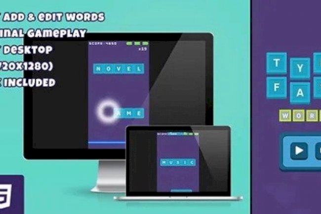 Type Fast Words v1.0 – HTML5 Game Source Code
