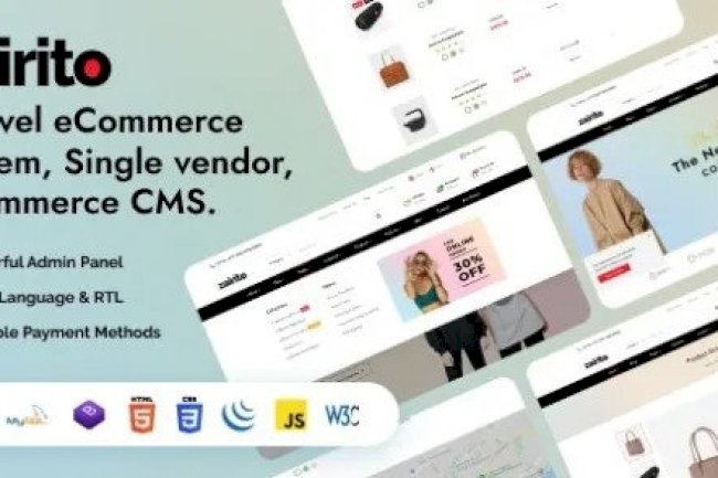 Zairito v1.7 – Laravel eCommerce System | Single Vendor Script