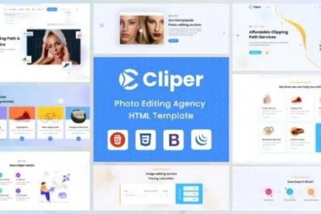 Cliper v1.0 – Image Editing Agency HTML Template Free