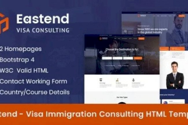 Eastend v1.1 – Immigration Visa Consulting HTML Template Free