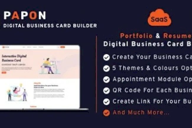 Papon v1.1 Nulled – Digital Business Card Builder SaaS PHP Script