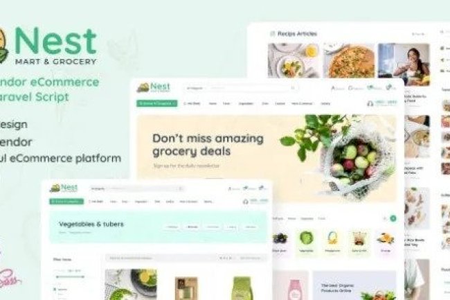 Nest v1.7.1 Nulled – Multivendor Organic & Grocery Laravel eCommerce Script