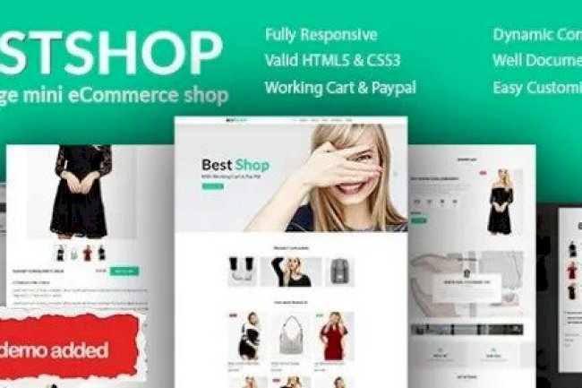 Bestshop v1.0 – One Page Mini eCommerce Shop Template Free