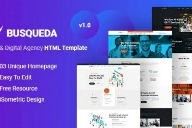 Busqueda v1.0 – SEO & Digital Agency HTML Template Free