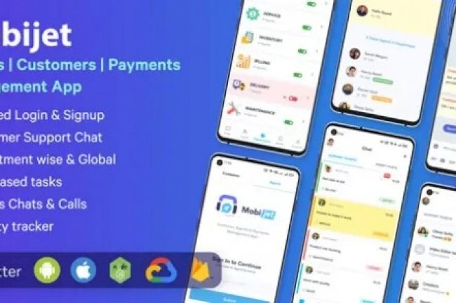 Mobijet v1.0.4 – Agents, Customers & Payments Management App | Android & iOS Flutter App Source Code