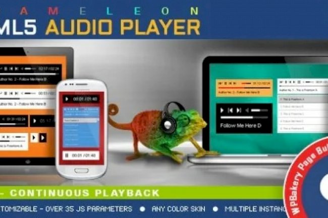 Chameleon Audio Player Addon for WPBakery Page Builder v1.5