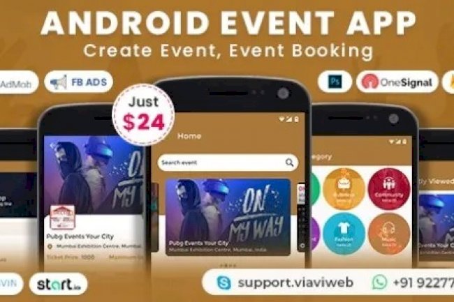 Android Event App v5.0 (Create Event, Event Booking) Source Code