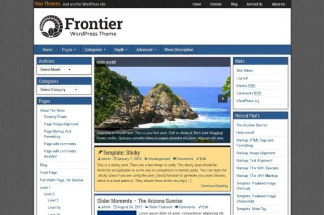 Frontier v1.3.4 WordPress Theme Free Download