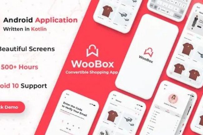 WooBox v15.0 – WooCommerce Android App E-commerce Full Mobile App + Kotlin Free
