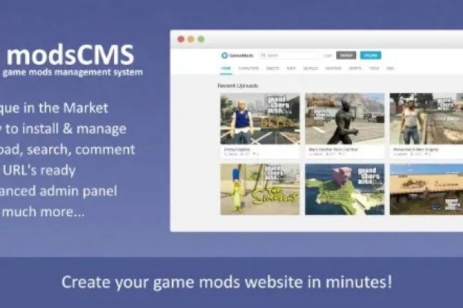 ModsCMS v1.1 – Game Mods PHP Script Free