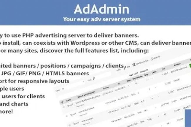AdAdmin v3.85 – Easy Adv Server (Adversting Platform) PHP Script