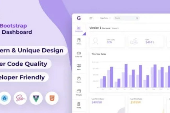 Gull v1.1 – HTML & Vuejs Admin Dashboard Template Free