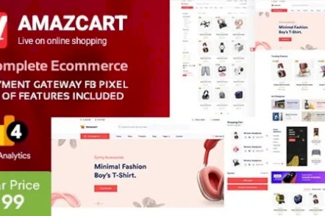 AmazCart v3.4 Nulled – Laravel Ecommerce System CMS Script