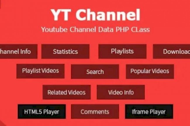 YT Channel v1.3.5 – YouTube Channel And Video Details API V3 PHP Class Script