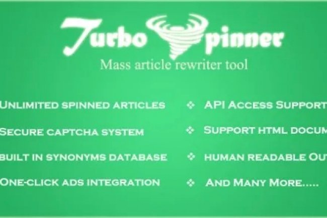 Turbo Spinner v1.8 – Article Rewriter PHP Script