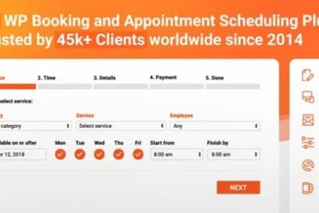 Bookly PRO v5.4 – Appointment Booking and Scheduling Software System