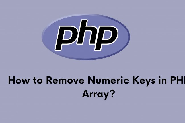 How to Remove Numeric Keys in PHP Array?