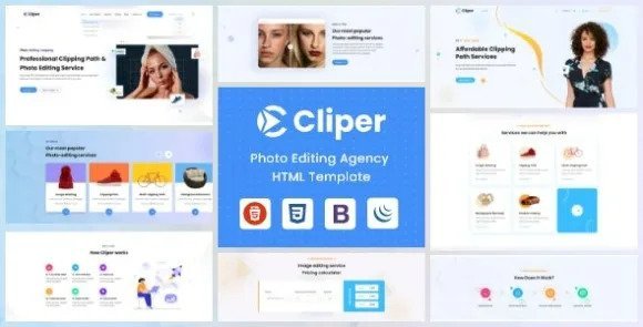 Cliper v1.0 – Image Editing Agency HTML Template Free