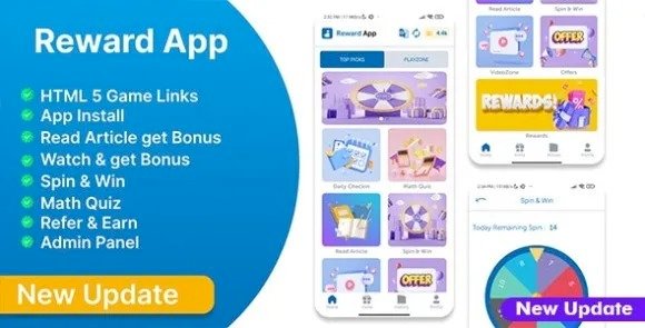 Reward App Lucky Spin v5.6 + Start App Ads + Adcolony App Source