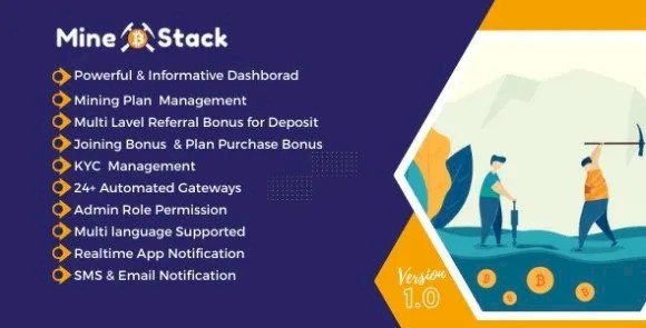 MineStack v1.0 – A Cloud Mining Platform PHP Script